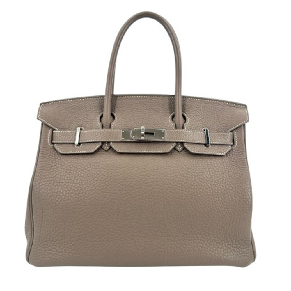 Hermes Birkin 30 Etoupe Togo Leather Handbag (2013 model) with padlock (□Q st...